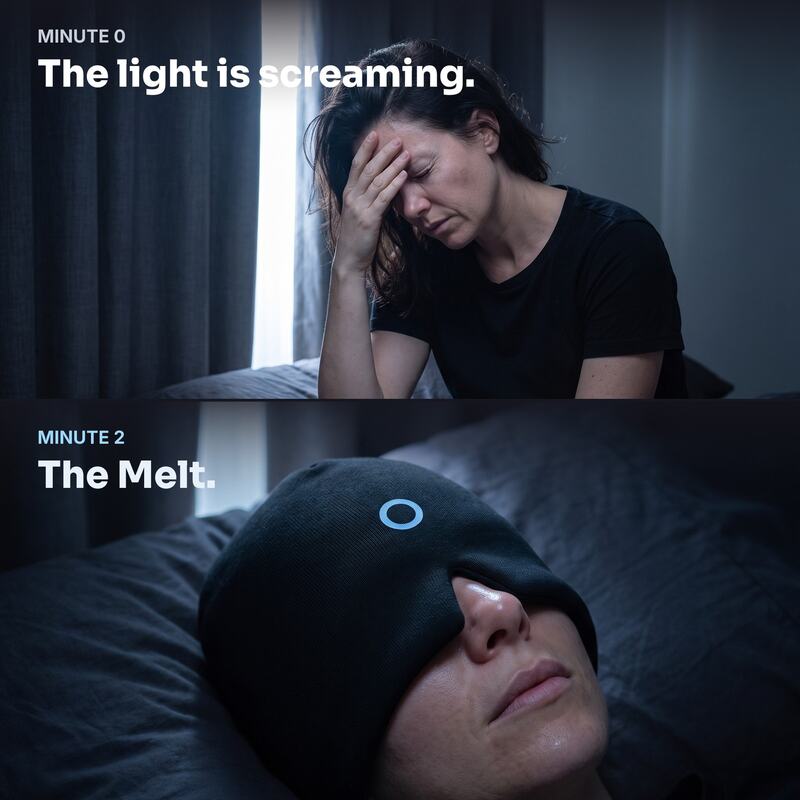 Before and after — the light is screaming at minute zero, survivable by minute two